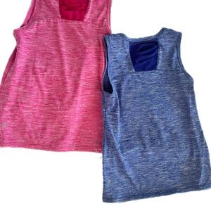 Pink and Blue Athletic Tank Tops